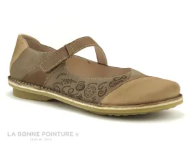 Achat chaussures Alce Shoes Femme Ballerine, vente Alce Shoes 9047 Taupe - Ballerine bride velcro