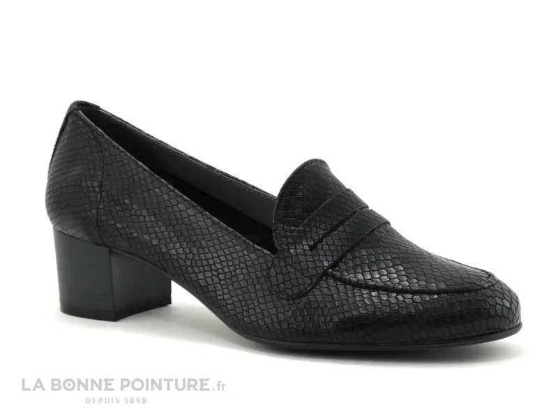 Achat chaussures Folie's Femme Escarpin, vente Folies MAHO Noir Lezard - Escarpin petit talon