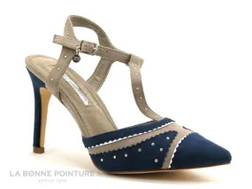 Achat chaussures Xti Femme Bout fermé, vente Xti XT 35006 Navy - Escarpin bride arriere bleu marine