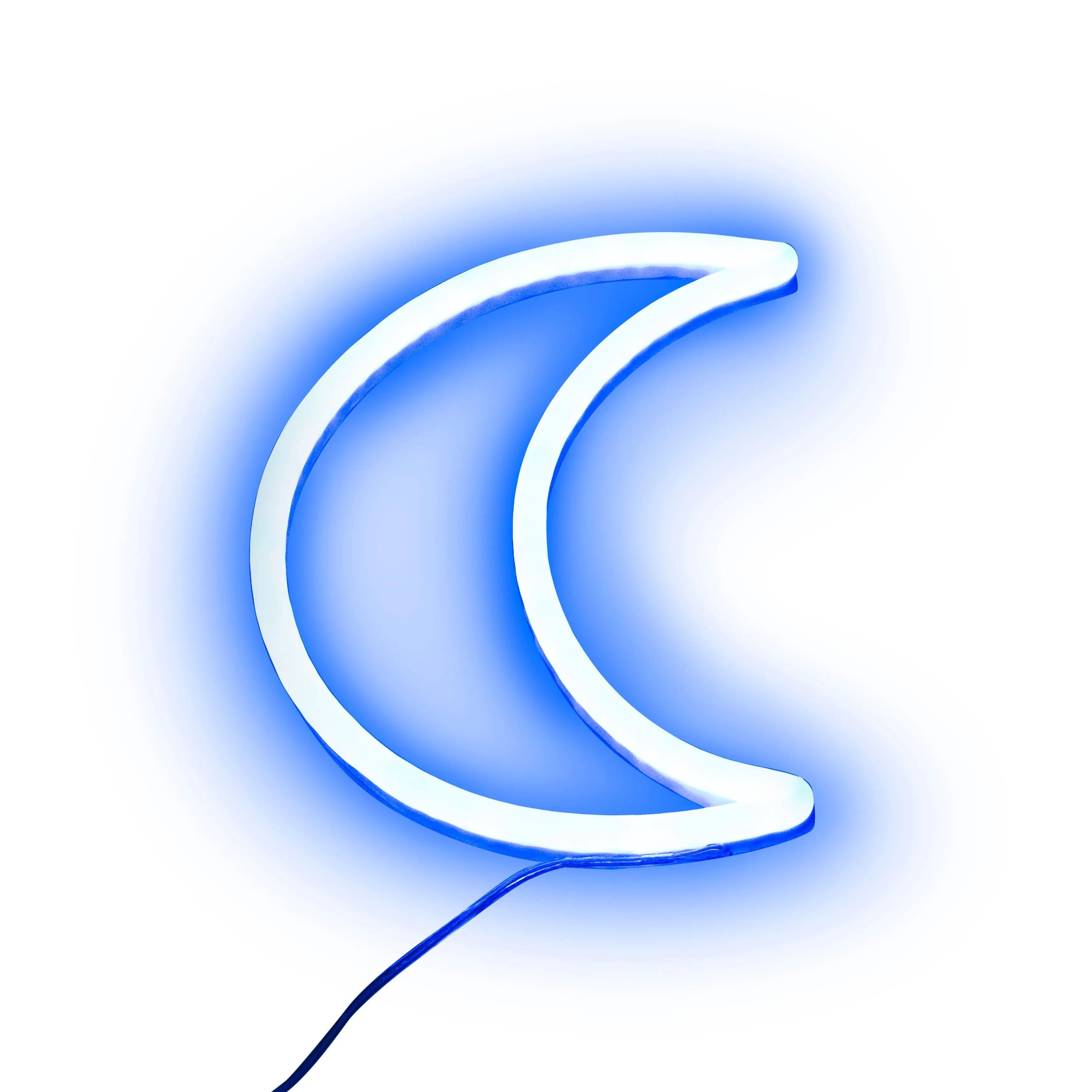 Applique murale bleu avec télécommande LED incluse - Neon moon