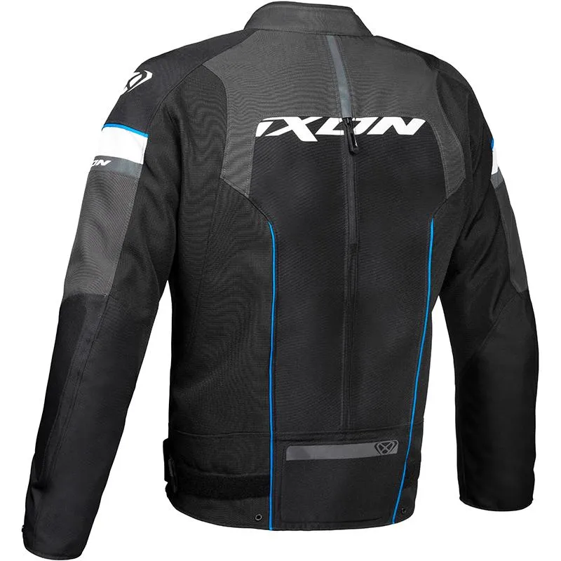 Blouson ALLROAD IXON NOIR/ANTHRACITE/BLEU - MAXXESS.FR, Blouson moto textile