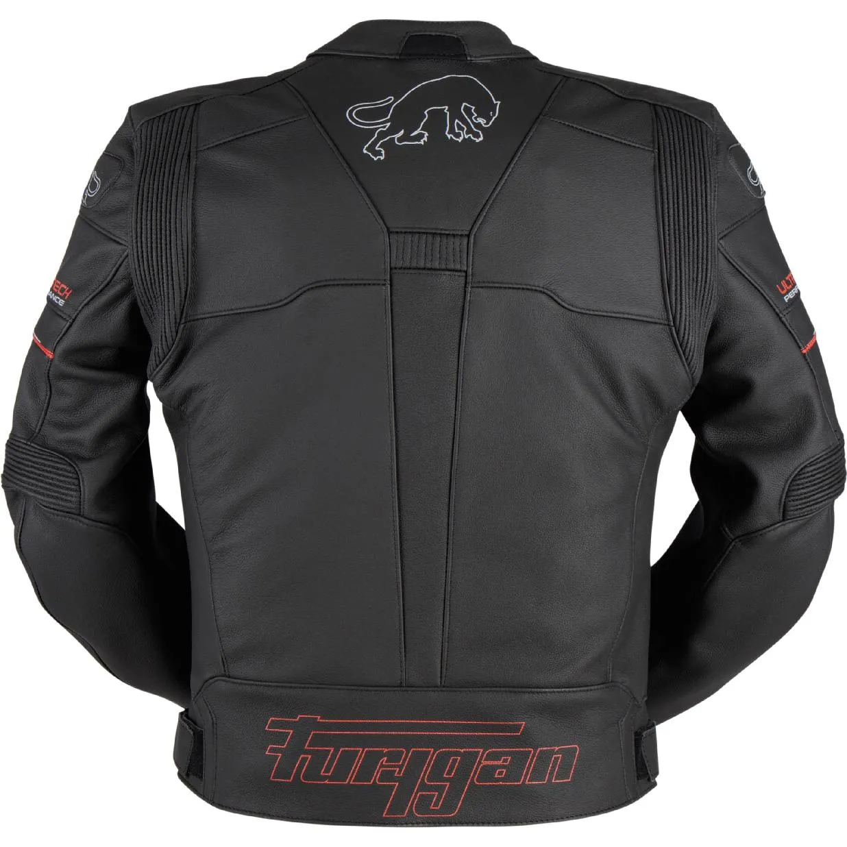 Blouson NITROS FURYGAN Noir/Rouge - MAXXESS.FR, Blouson moto cuir