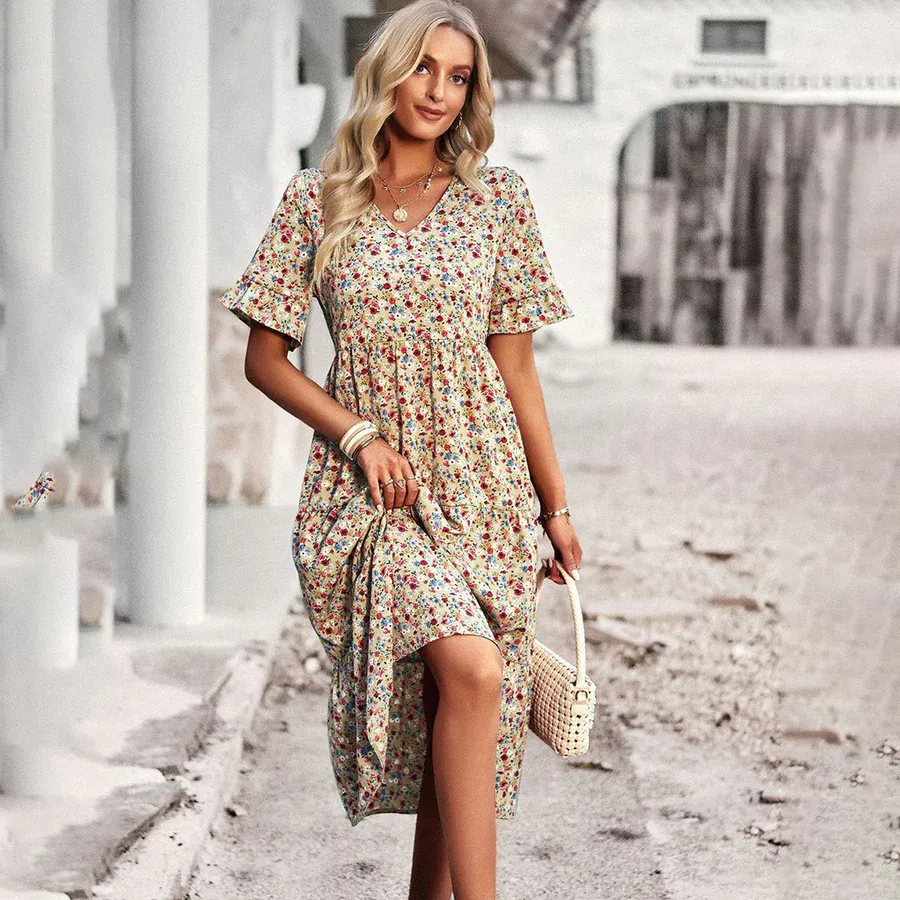 Cambria | Robe midi fleurie
