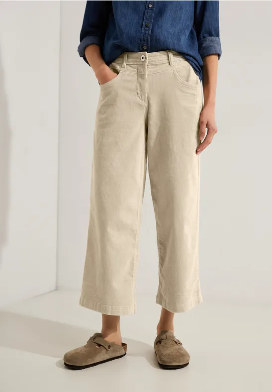 CECIL Pantalon en velours côtelé coupe ample  - Style NEELE