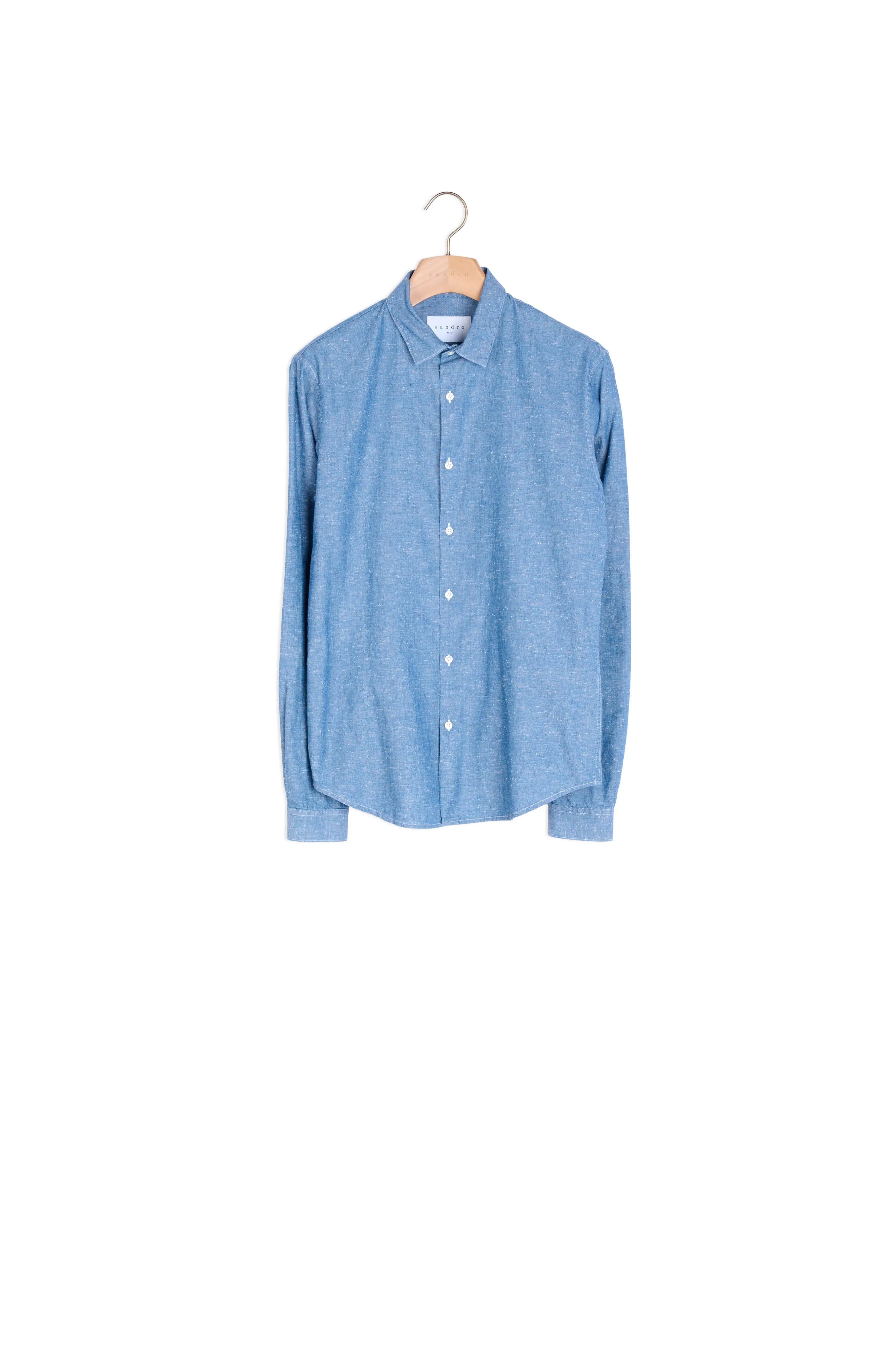 Chemise en chambray moucheté