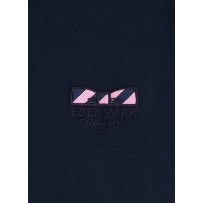 Chemise en coton Oxford bleu marine noeud papillon cerclé coupe Regular