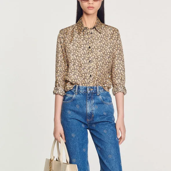 Chemise imprimée en soie
