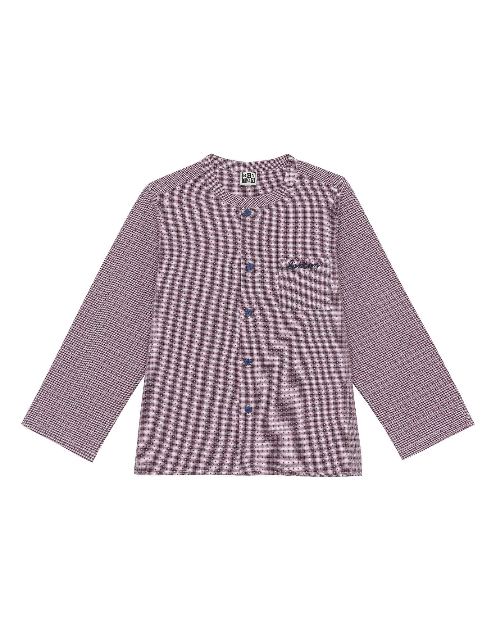 Chemise - Internet bleue à carreaux