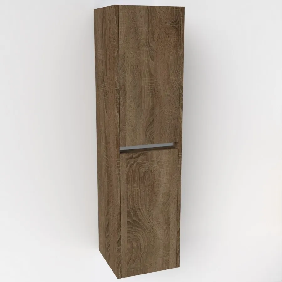 Colonne de meuble de salle de bain JUPITER Chêne Foncé 135 cm