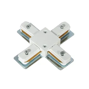 Connecteur en X pour rail monophasé blanc - Iconic