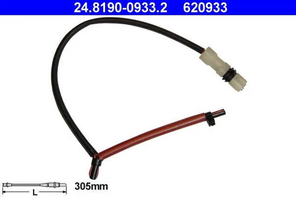 Contact d'avertissement, usure des plaquettes de frein ATE 620933 
