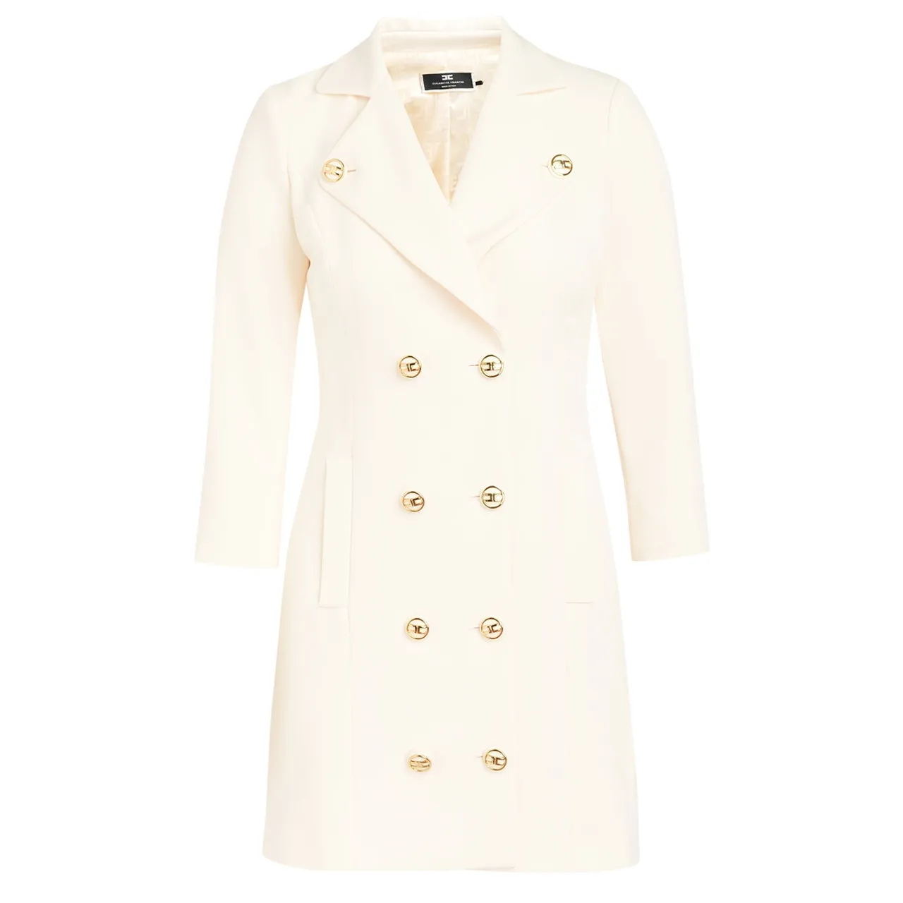 Elisabetta Franchi Robe en crêpe crème