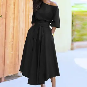 Esmeralda | Robe trapèze avec lien