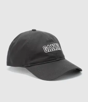 GANNI Partager  Casquette Software Coton Biologique Noir Phantom  
