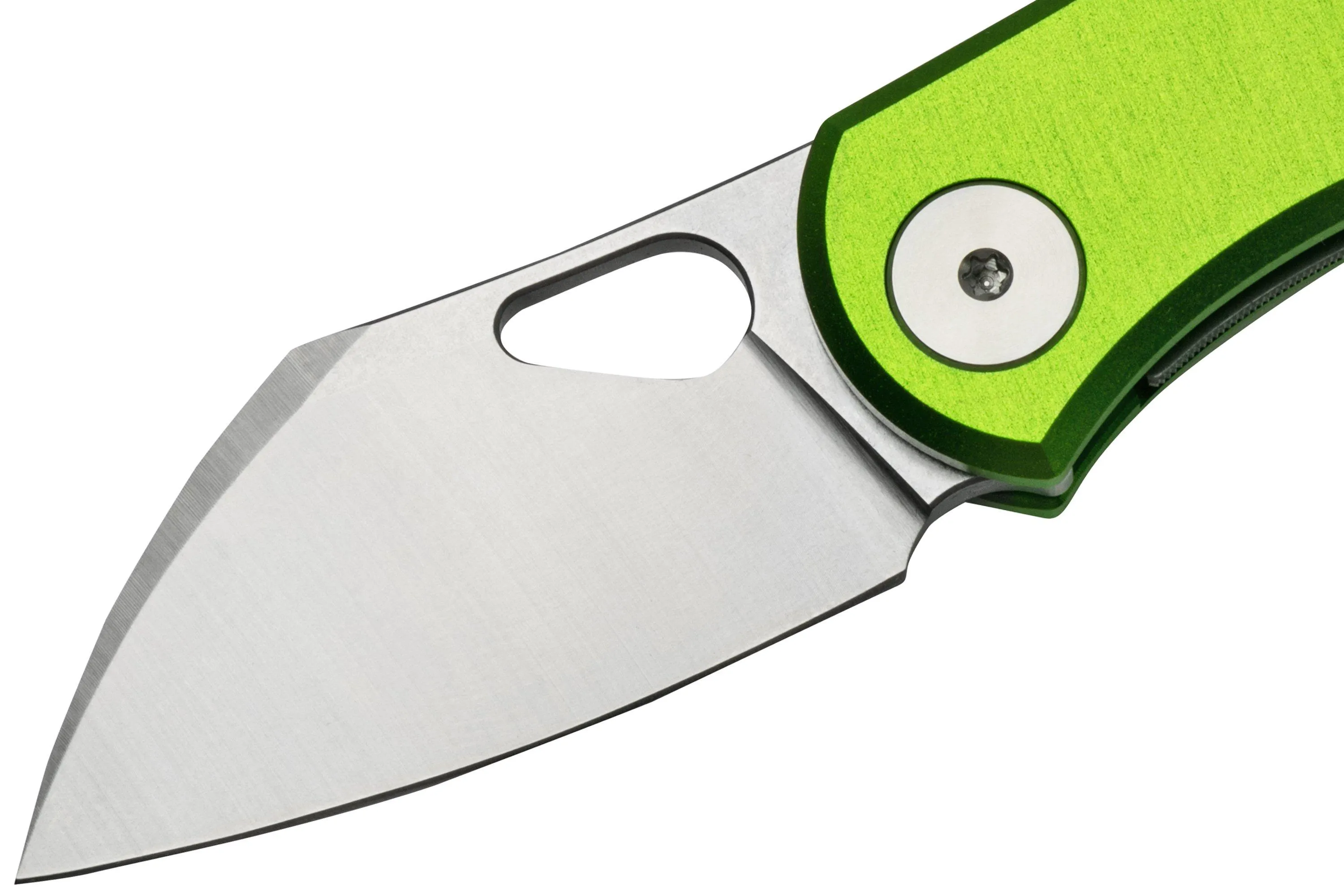 GiantMouse ACE Nibbler Green Aluminum, N690 couteau de poche, Ansø et Voxnaes design