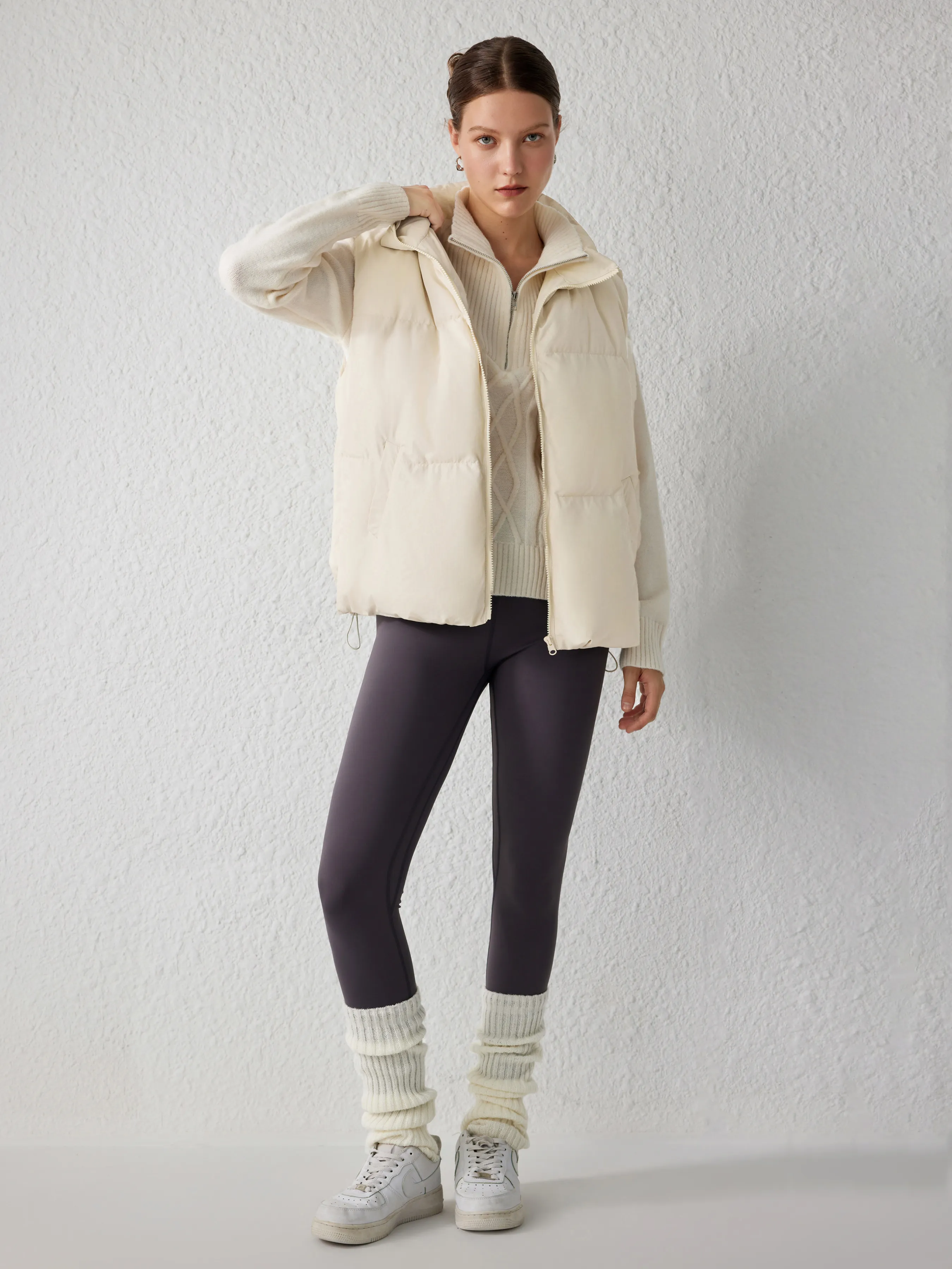Gilet matelassé zippé uni