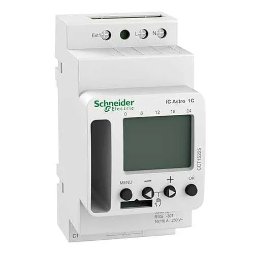 Interrupteur crépusculaire SCHNEIDER Acti9 IC ASTRO Smart programmable astronomique 1 Canal - CCT15225