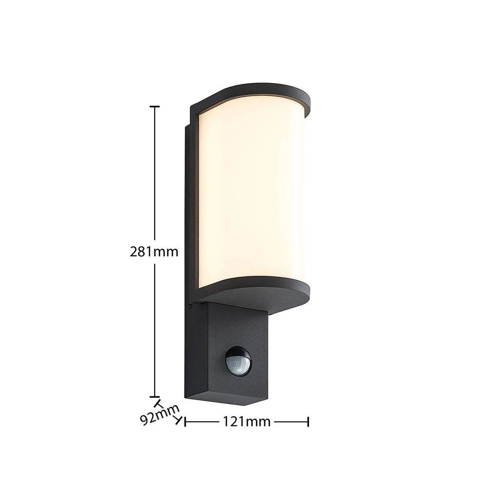 Jokum LED d’extérieurApplique Murale w/Sensor Graphite - Lucande