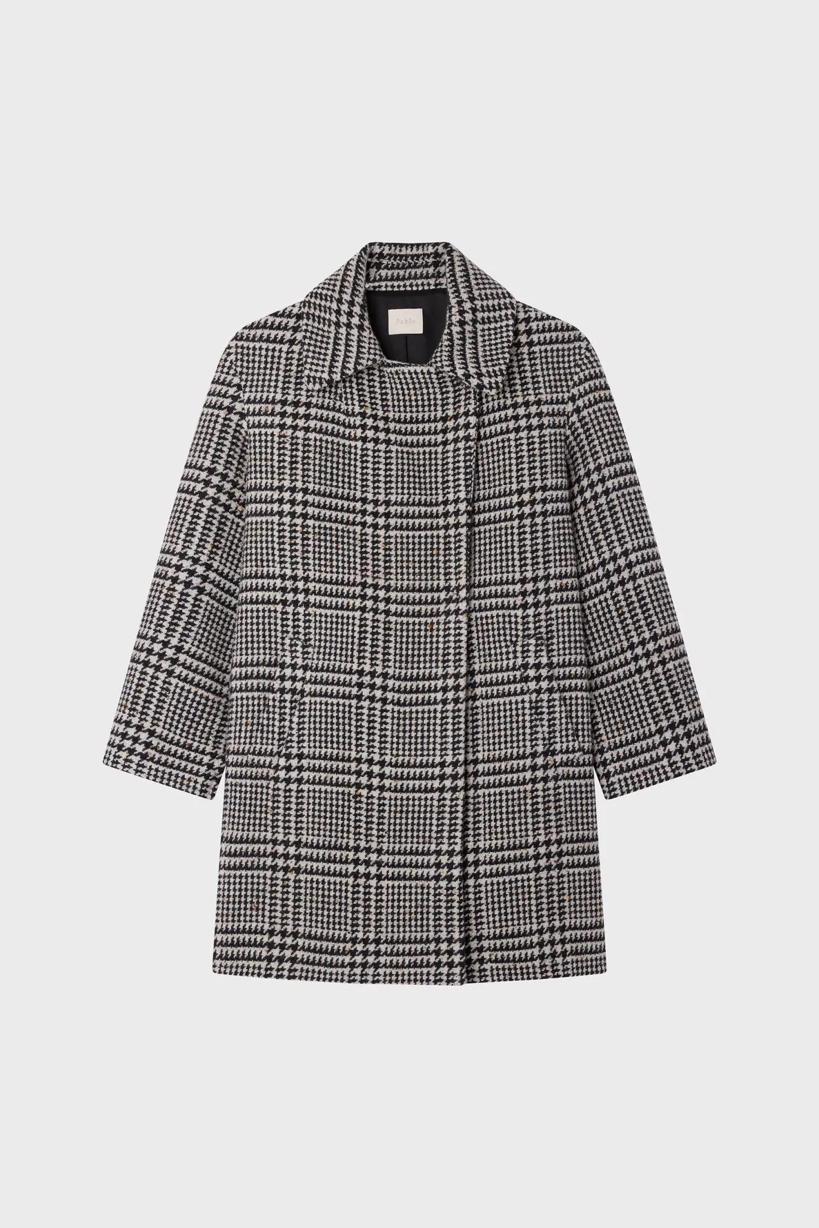 Manteau mi-long à carreaux - LILOU