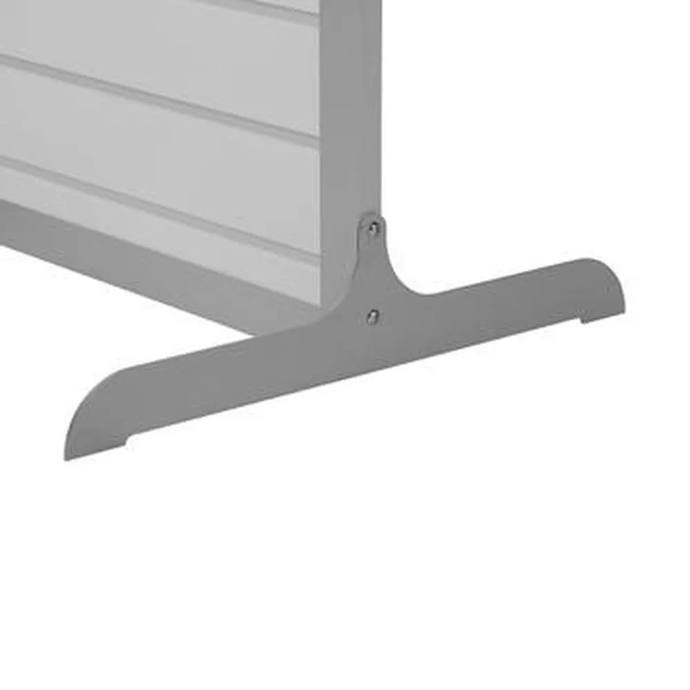 Panneau rainuré mobile flexislot construct-slim-blanc ral 9010- pied : argent