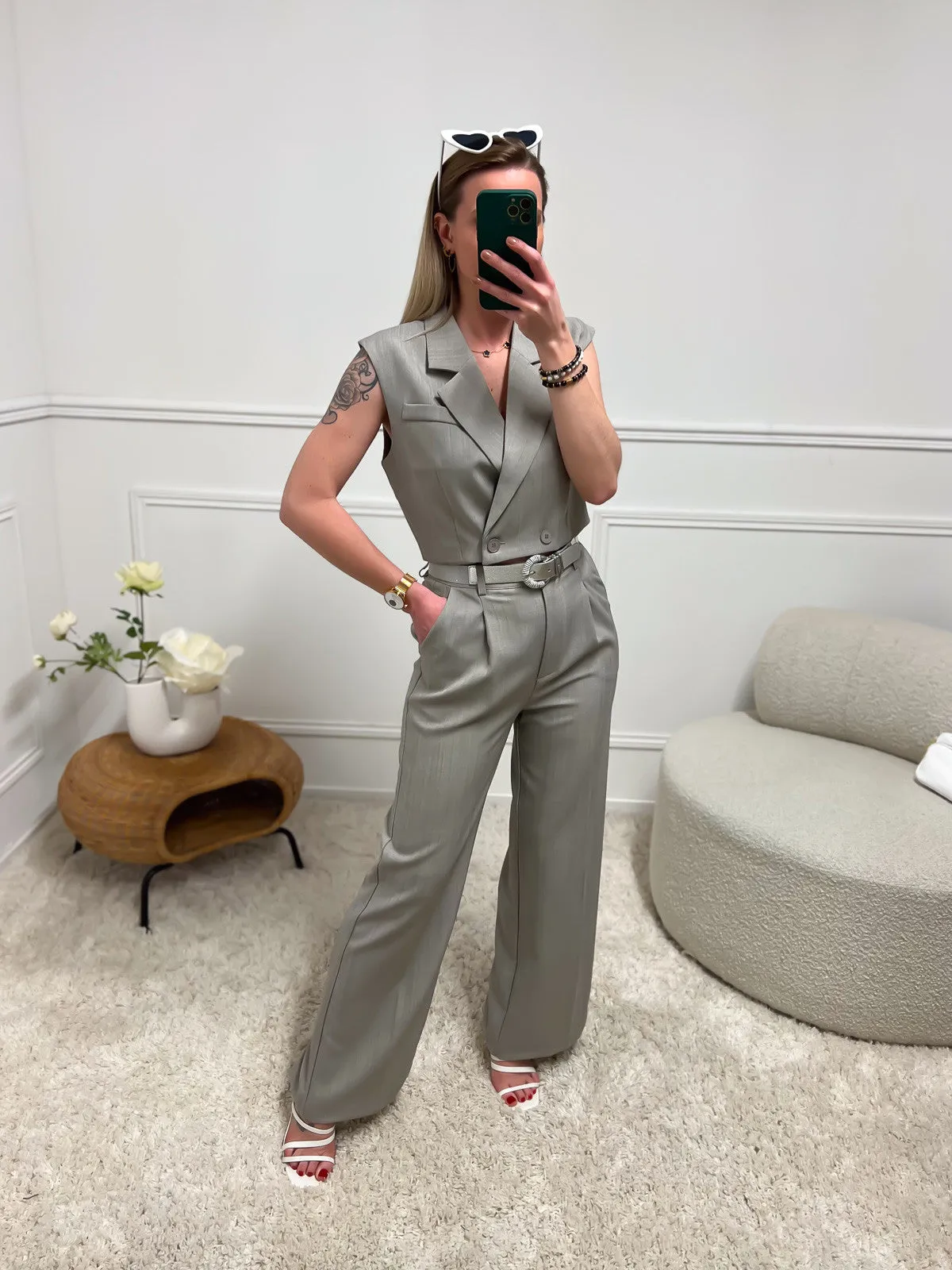 Pantalon ORIANE gris