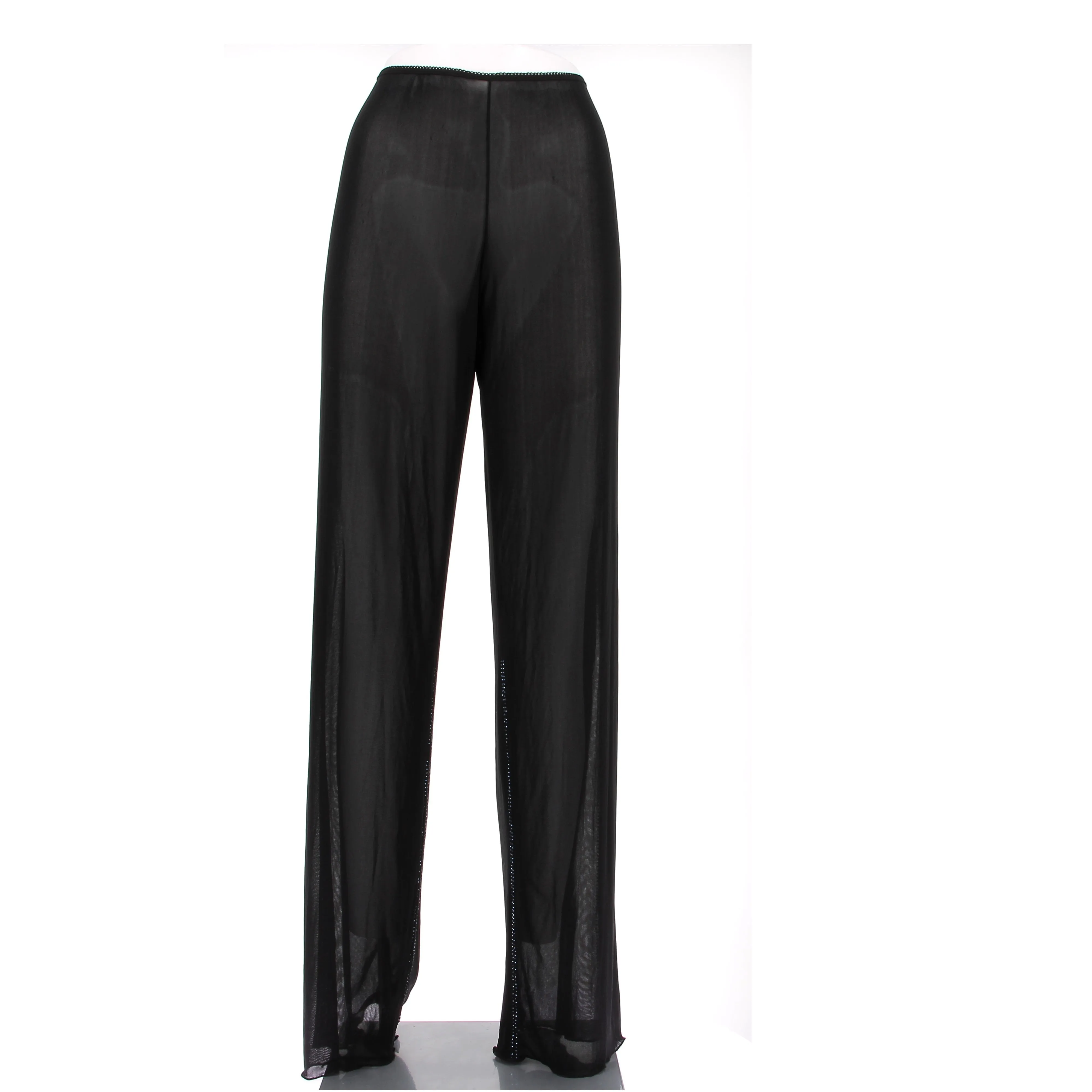 Pantalon transparent noir