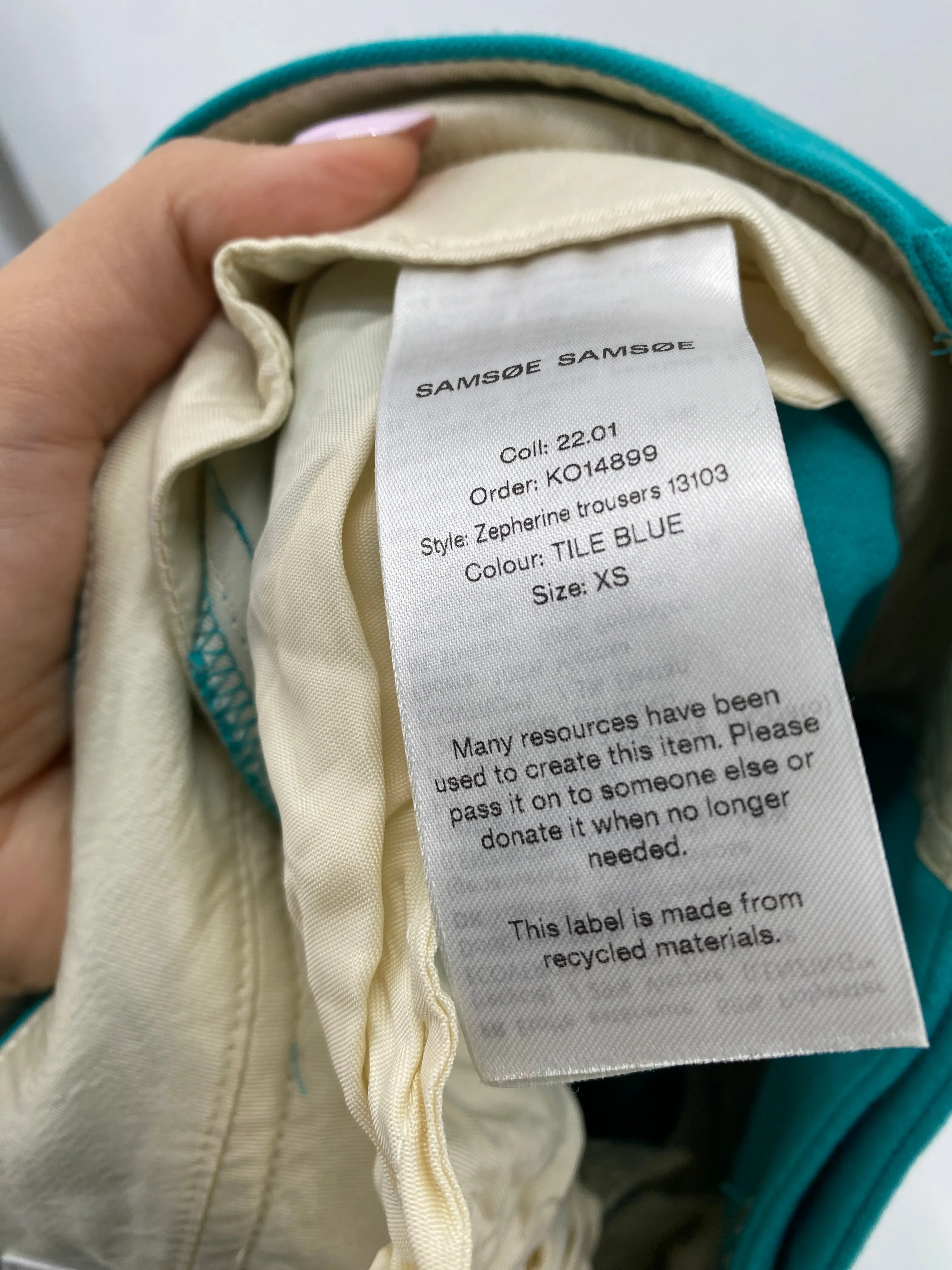 Pantalon turquoise