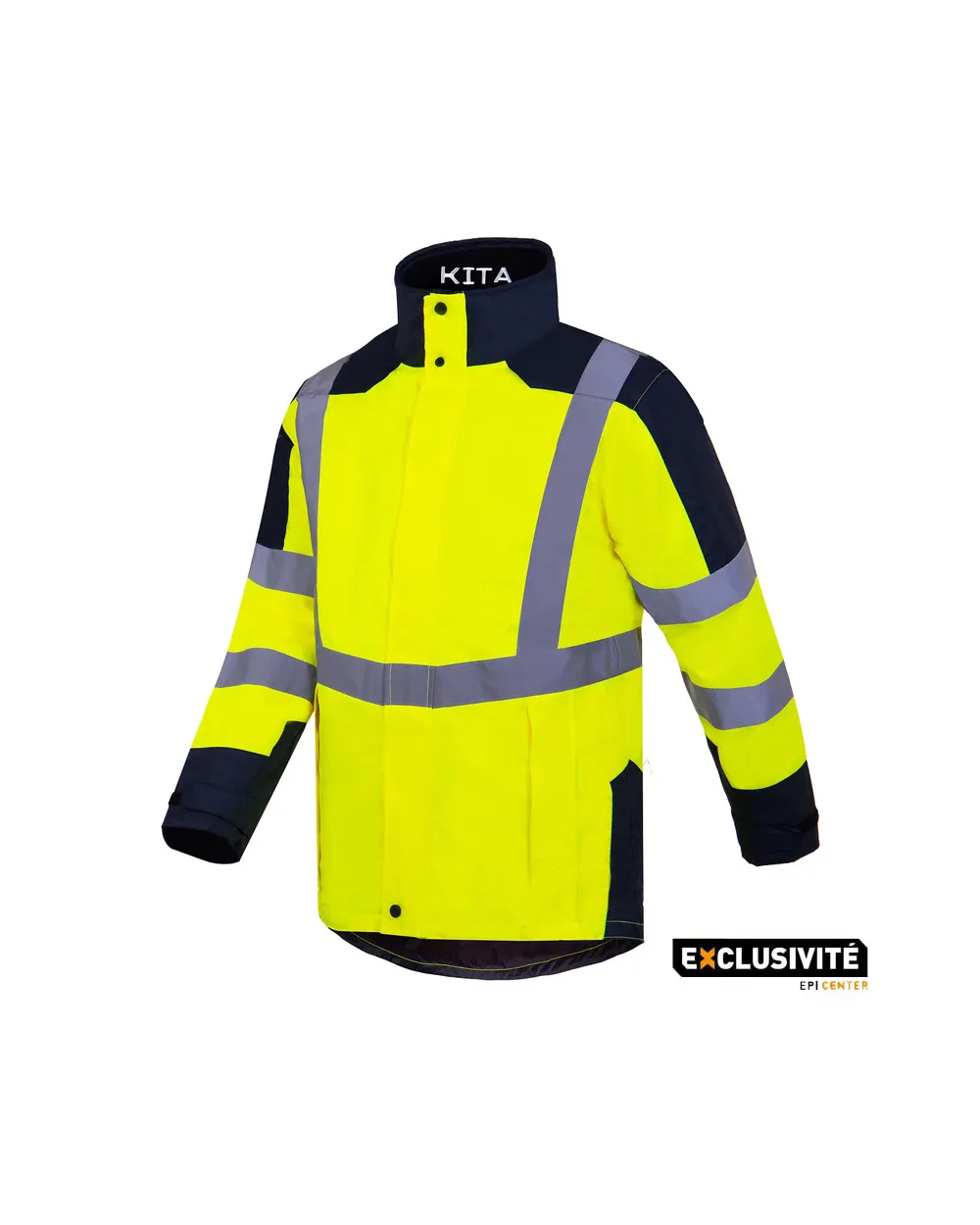 Parka professionnel Kita jaune marine imperméable T2s - actuel vet