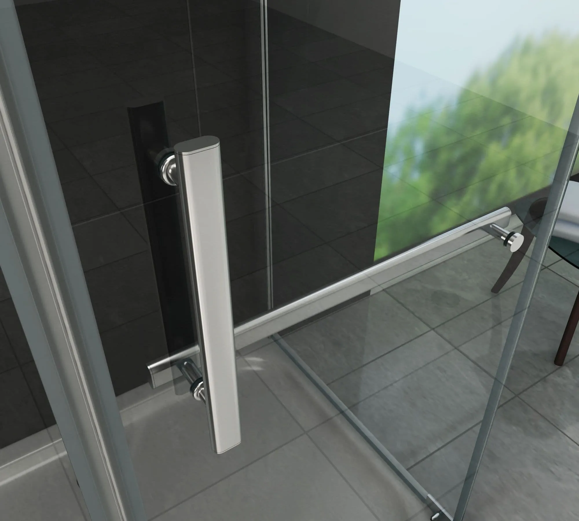 Paroi d'angle Vitali 120x90 118x88