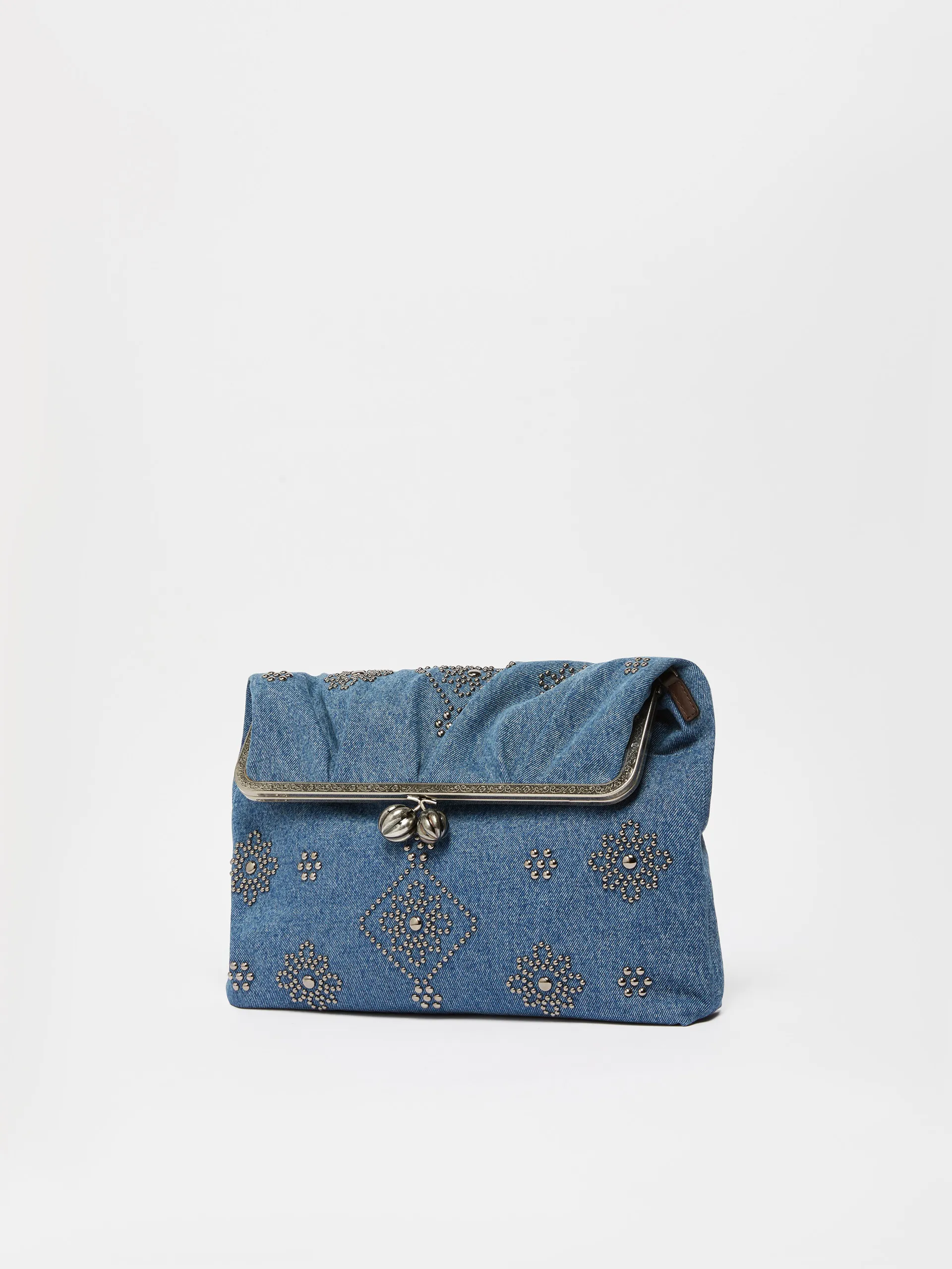 Pochette Pasticcino Bag Large en denim brodé