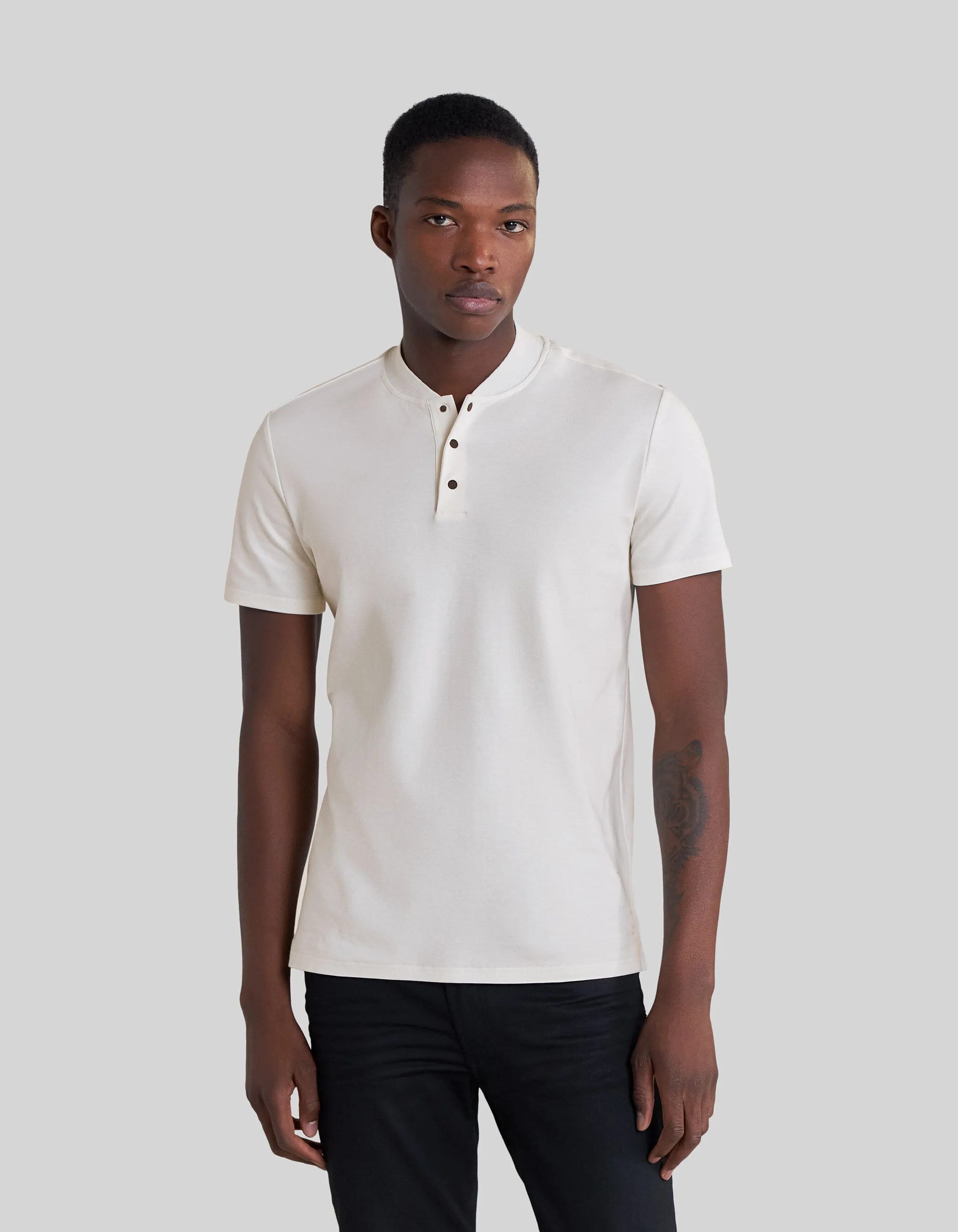 Polo craie ABSOLUTE DRY col teddy Homme