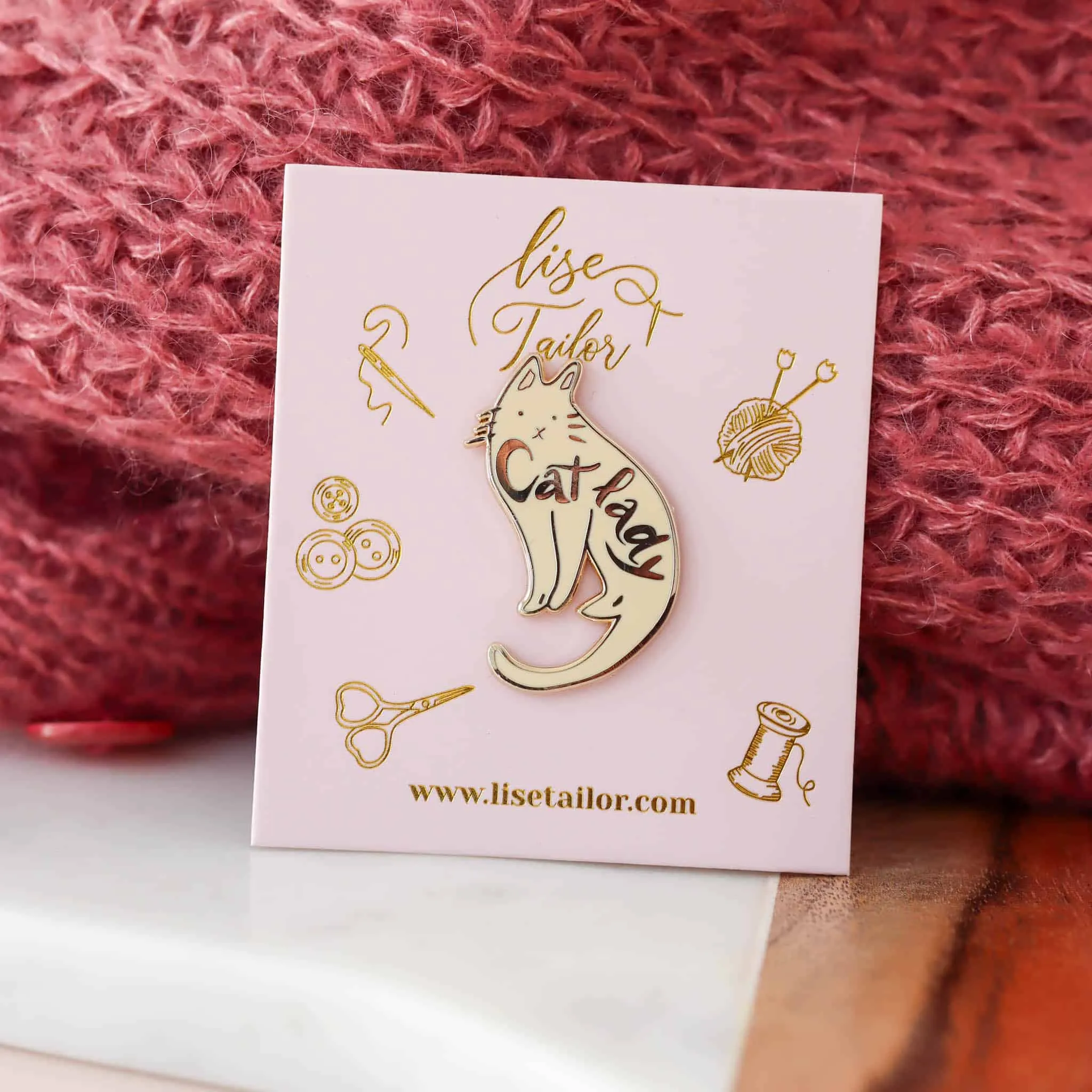 Porte aiguille aimanté - Cat lady - Lise Tailor