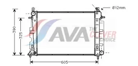 Radiateur, refroidissement du moteur AVA COOLING SB2026 