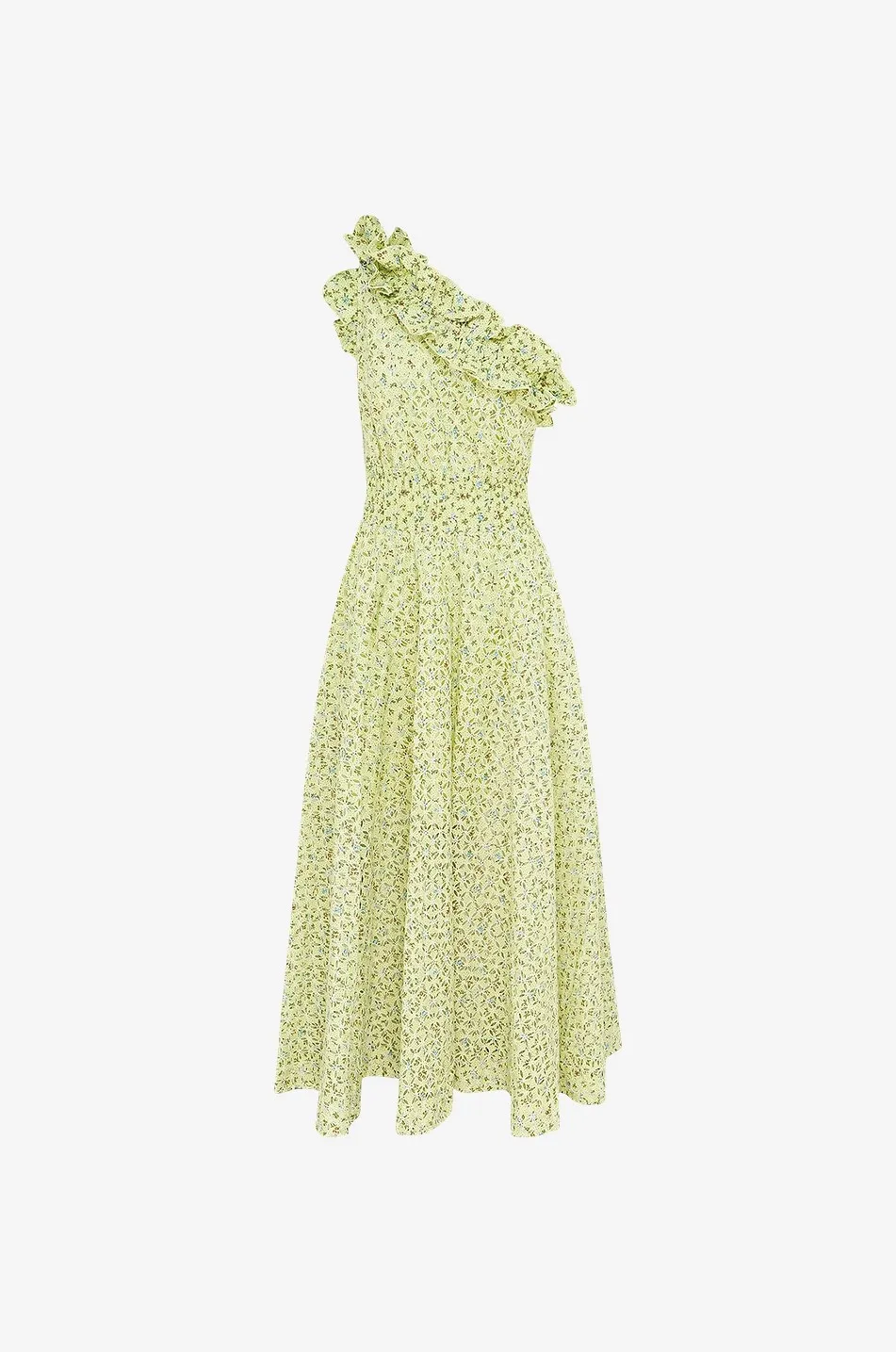 Robe longue asymétrique fleurie Maeve