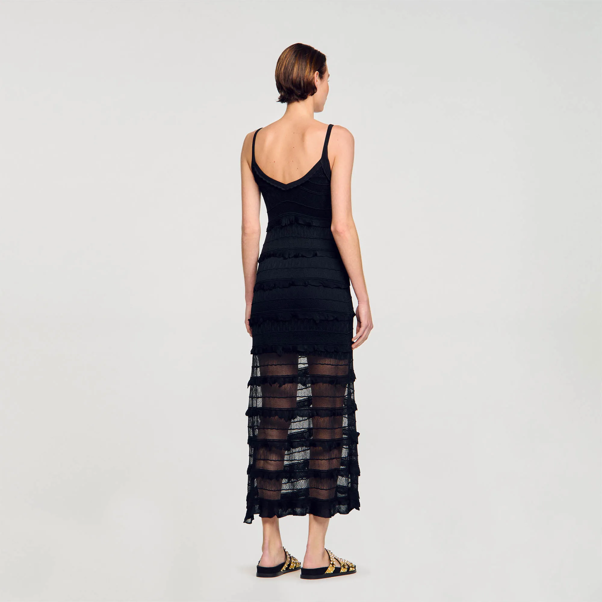 Robe longue en maille 