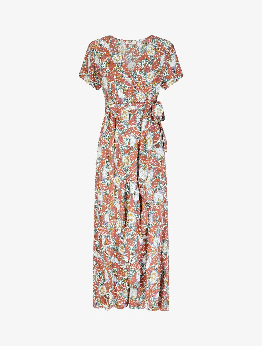 Robe longue imprimé fantaisie - Vert