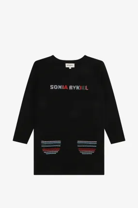Robe à manches longues en viscose fille