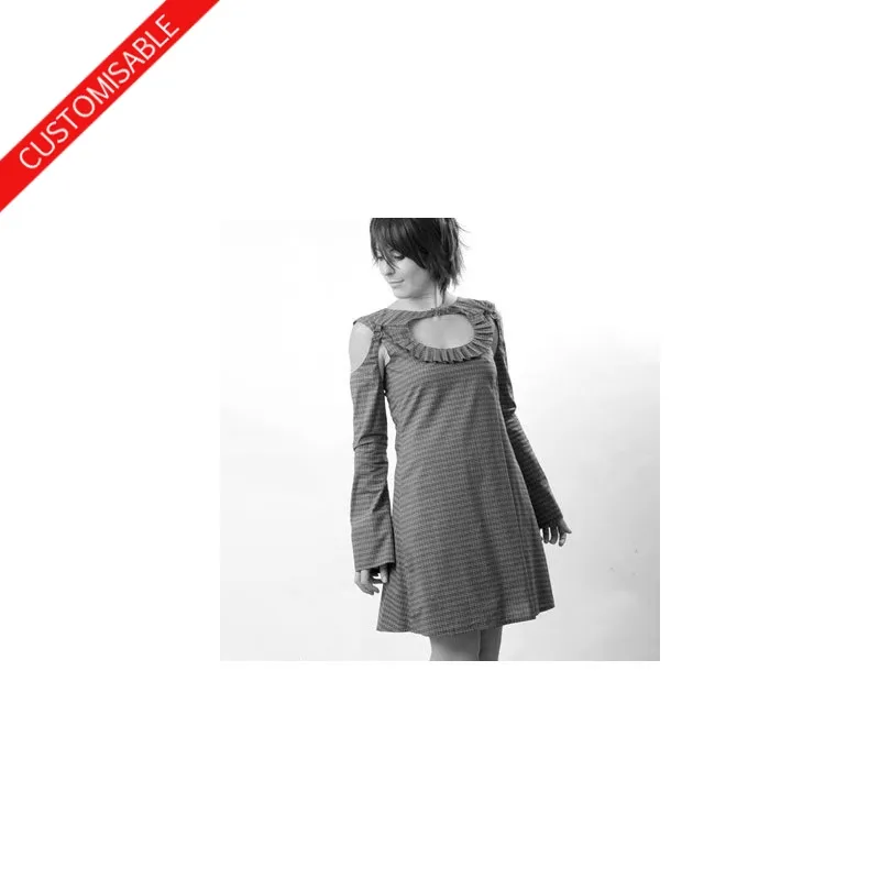 Robe évasée à volants et manches amovibles - PERSONNALISABLE