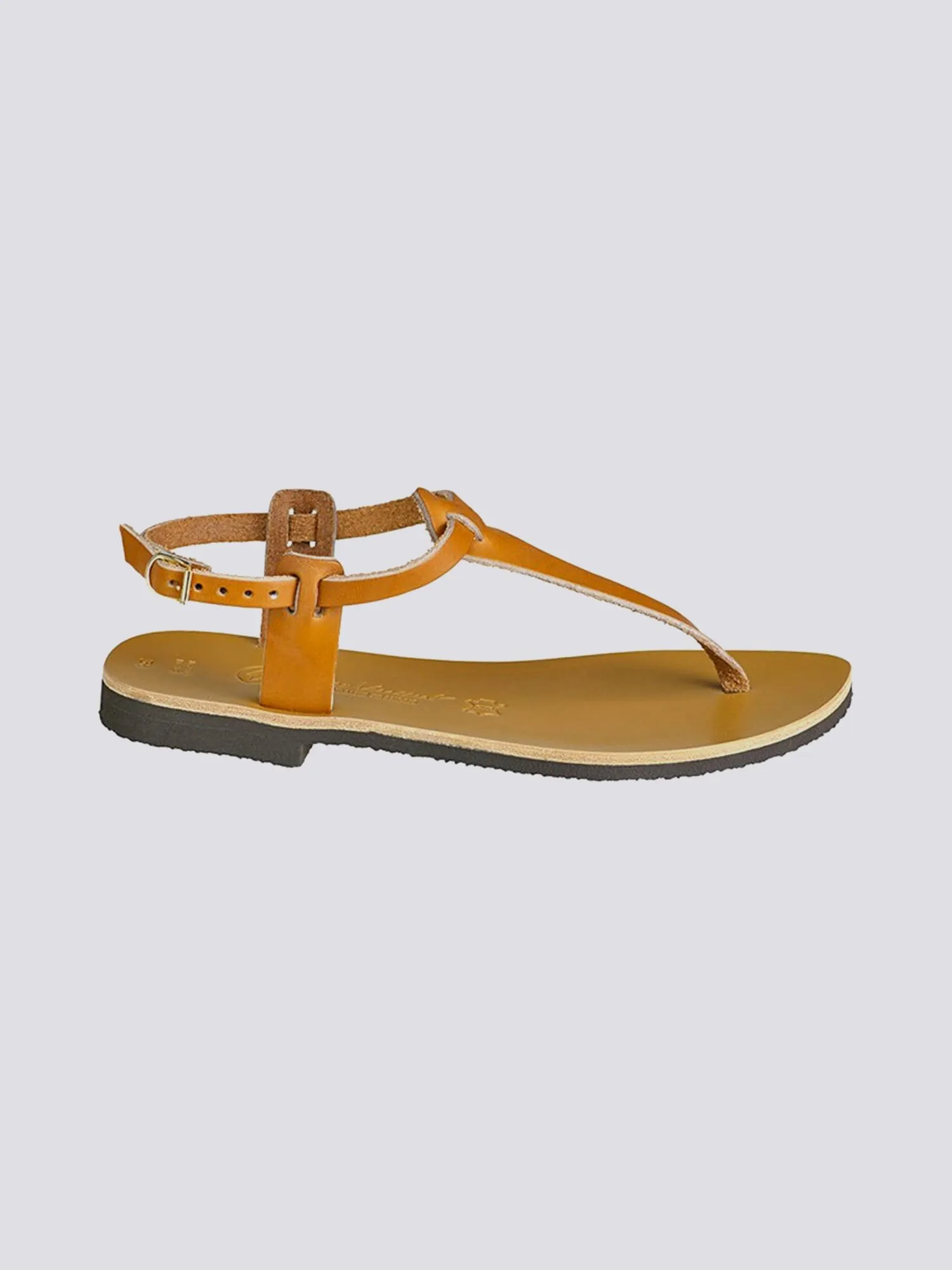 Sandales une bride valerie cuir tannage vegetal naturel femme - Max Vincent - Marques de France