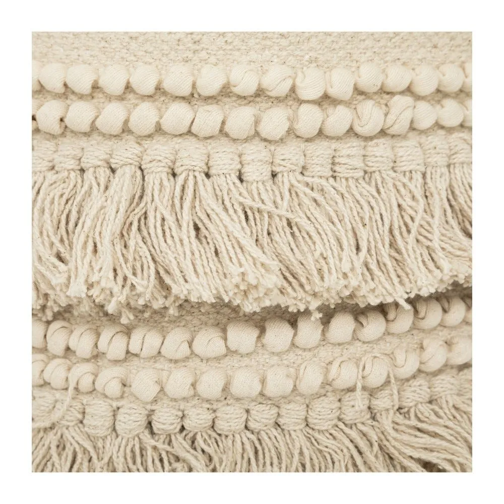 Set de 2 paniers de rangement en coton recyclé avec franges