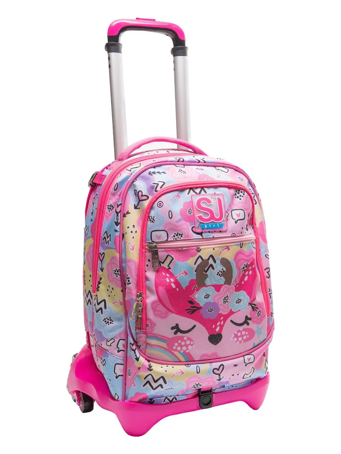 Sjgang Cervo Sac À Dos Avec Trolley, Amovible Rose Framboise - Achetez À Prix Outlet!
