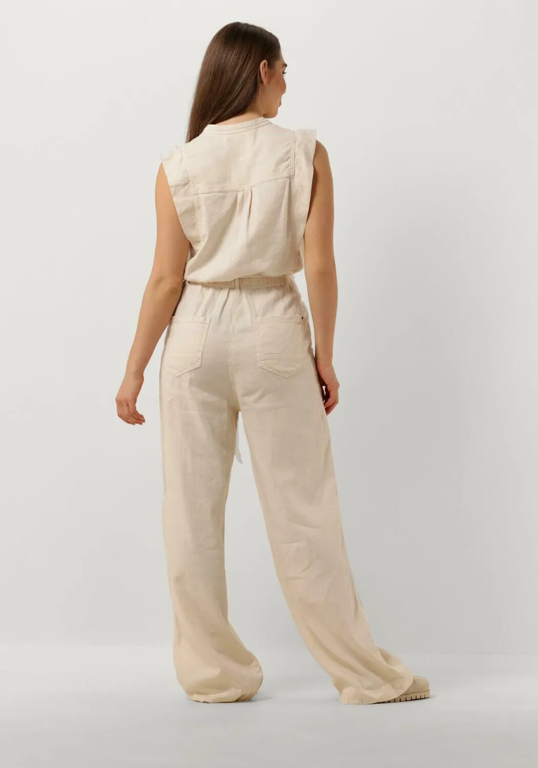 summum combinaison jumpsuit cotton linen stretch blanc