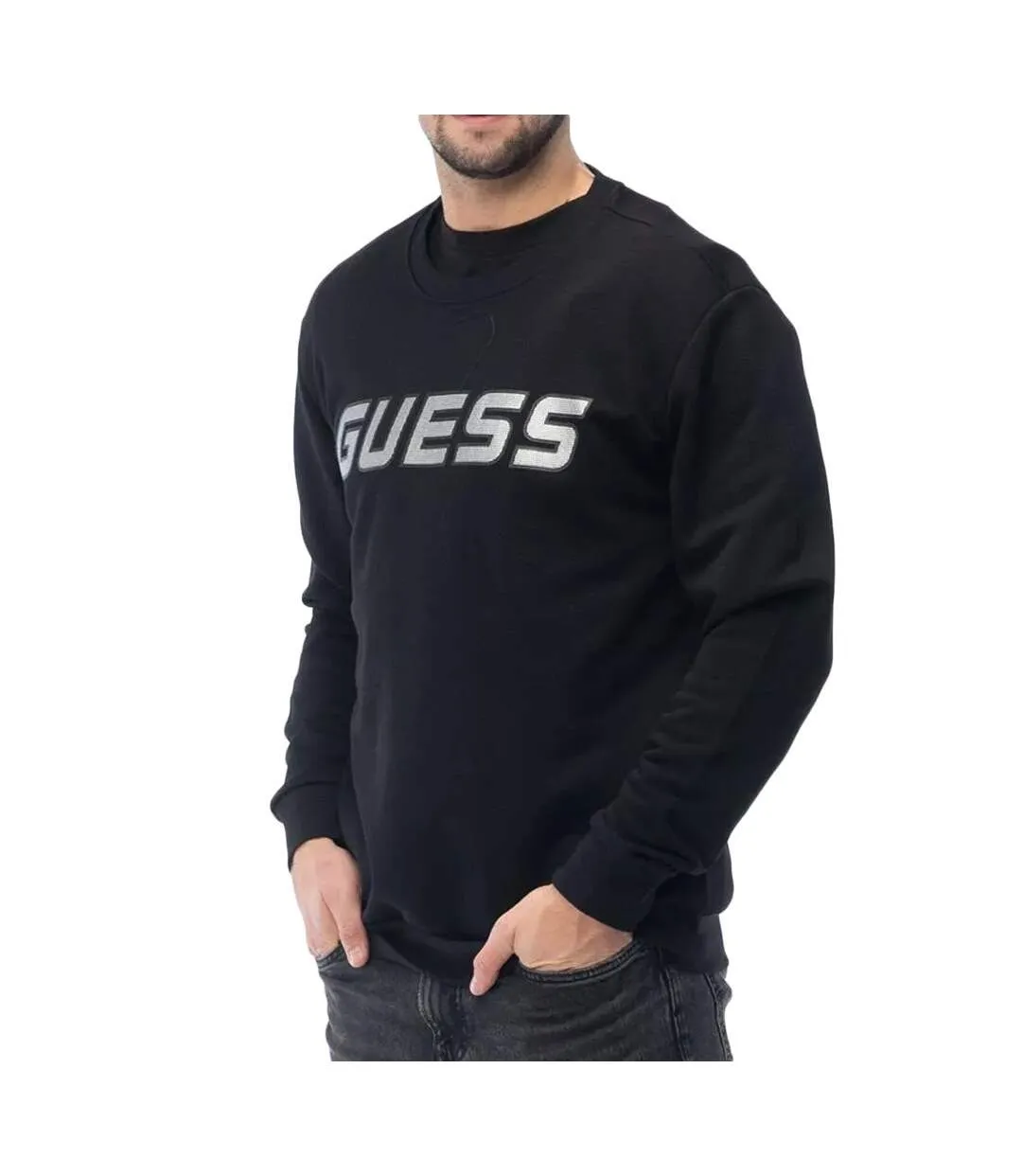 Sweat Noir Homme Guess Lugh