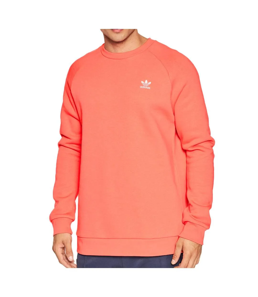 Sweat Rose Homme Adidas Essential Crew