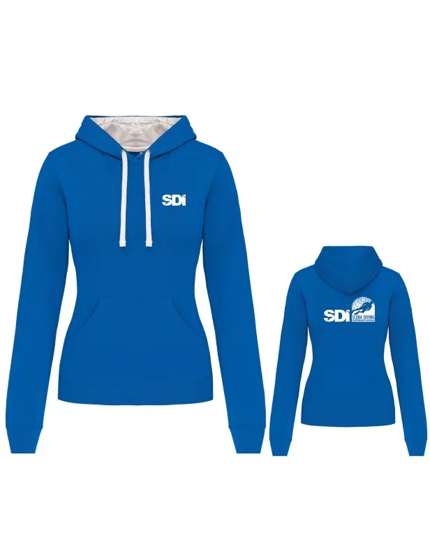 Sweat à capuche SDI femme (marquage cœur et dos)