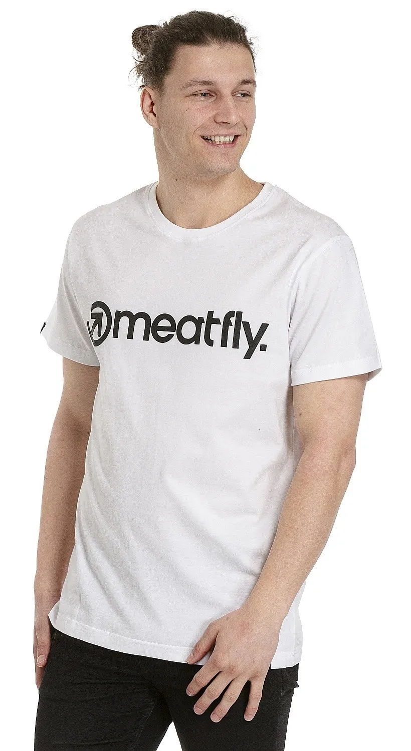 T-shirt Meatfly Logo - White - men´s