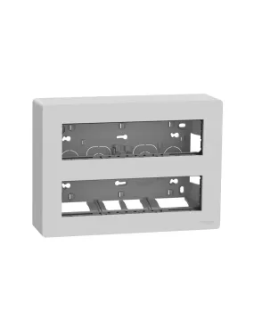 Unica boîte de concentration saillie complète 2 rang de 8 mod alu SCHNEIDER NU121830