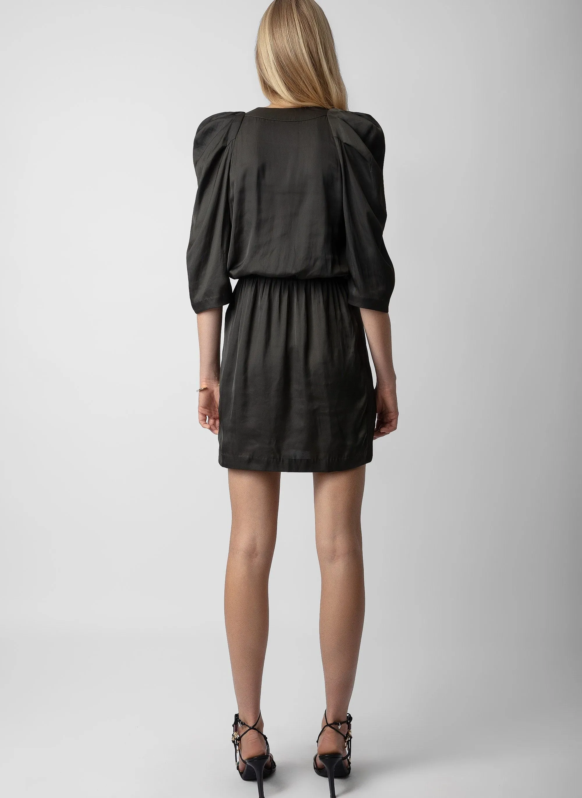 ZADIG&VOLTAIRE  Robe courte ajustée en satin ruz - Gris